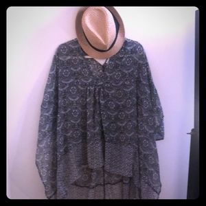 Abercrombie & Fitch sheer boho beach cover-up